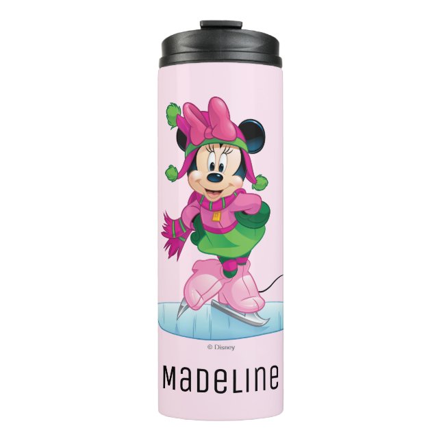 Minnie Ice Skating Thermal Tumbler (Front)
