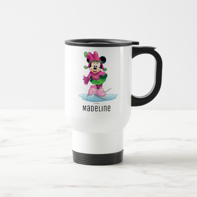 Minnie Ice Skating Travel Mug (Right)