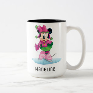 Minnie Ice Skating Two-Tone Coffee Mug
