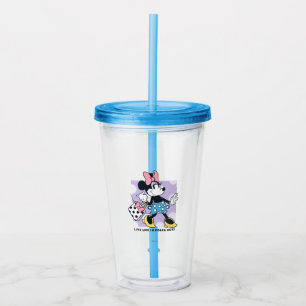Minnie Live Life in Polka Dots Acrylic Tumbler