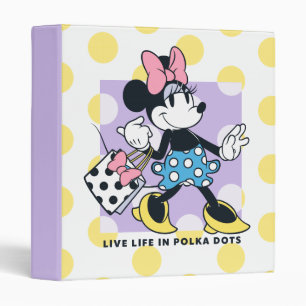 Minnie Live Life in Polka Dots Binder