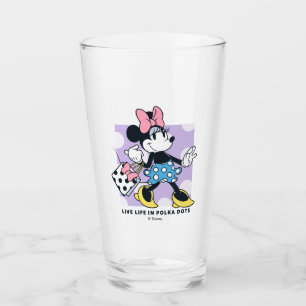 Minnie Live Life in Polka Dots Glass