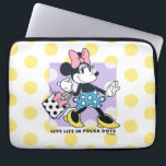 Minnie Live Life in Polka Dots Laptop Sleeve<br><div class="desc">Bright, bold, and full of fashionable fun, this cheerful artwork features Minnie Mouse stepping out in style with her signature bow, polka dot skirt, and coordinating shopping bag. Set against a lively polka dot background with an uplifting message, this design celebrates confidence, joy, and classic Minnie flair. Perfect for customizable...</div>