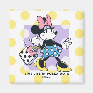 Minnie Live Life in Polka Dots Magnet