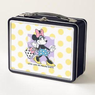 Minnie Live Life in Polka Dots Metal Lunch Box