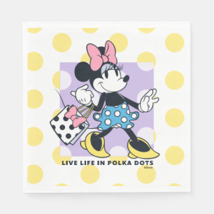 Minnie Live Life in Polka Dots Napkin