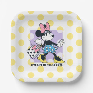 Minnie Live Life in Polka Dots Paper Plate