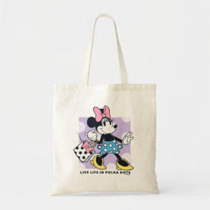 Minnie Live Life in Polka Dots Tote Bag