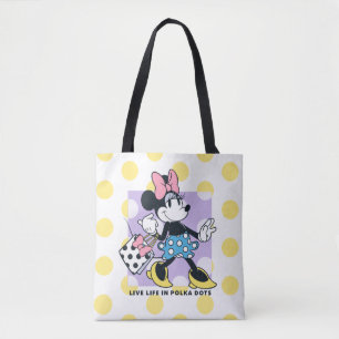 Minnie Live Life in Polka Dots Tote Bag