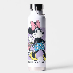 Minnie Live Life in Polka Dots Water Bottle