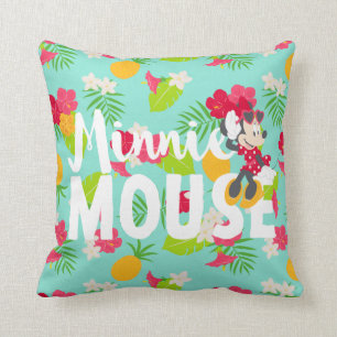 Minnie   Minnie's Tropical Pose Throw Pillow