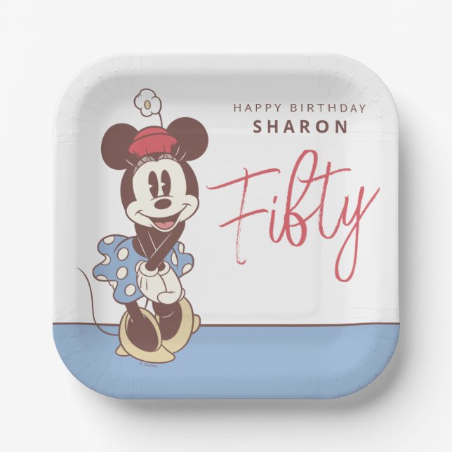 Minnie Mouse 50th Birthday  Paper Plate (Front)