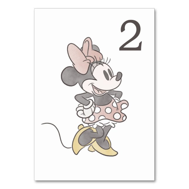 Minnie Mouse Baby Shower Table Number (Front)