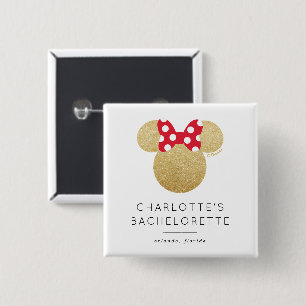 Minnie Mouse Bachelorette Party 2 Inch Square Button