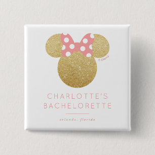 Minnie Mouse Bachelorette Party 2 Inch Square Button