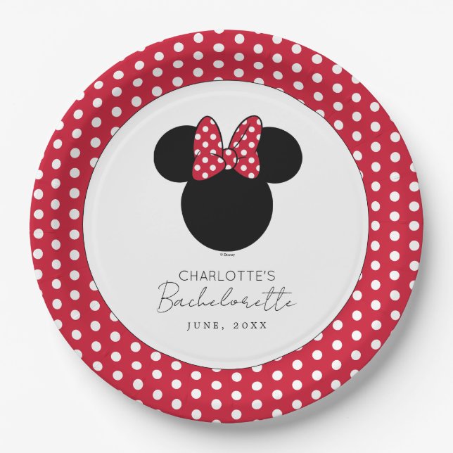Minnie Mouse Bachelorette Party Weekend Paper Plate (Front)