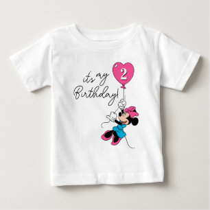 Minnie Mouse Birthday Girl Balloon Baby T-Shirt