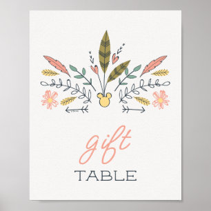 Minnie Mouse Boho Festival Birthday Poster