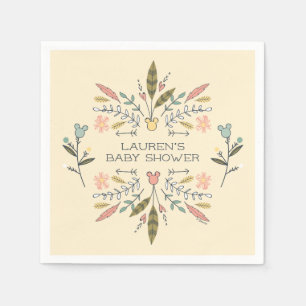Minnie Mouse Boho Festival Girl Baby Shower Napkin