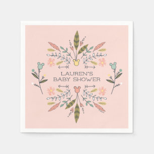 Minnie Mouse Boho Festival Girl Baby Shower Napkin