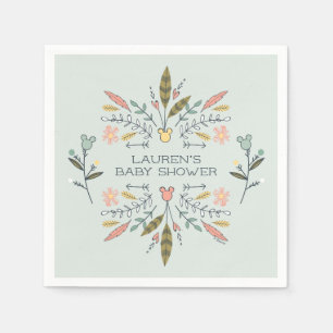 Minnie Mouse Boho Festival Girl Baby Shower Napkin