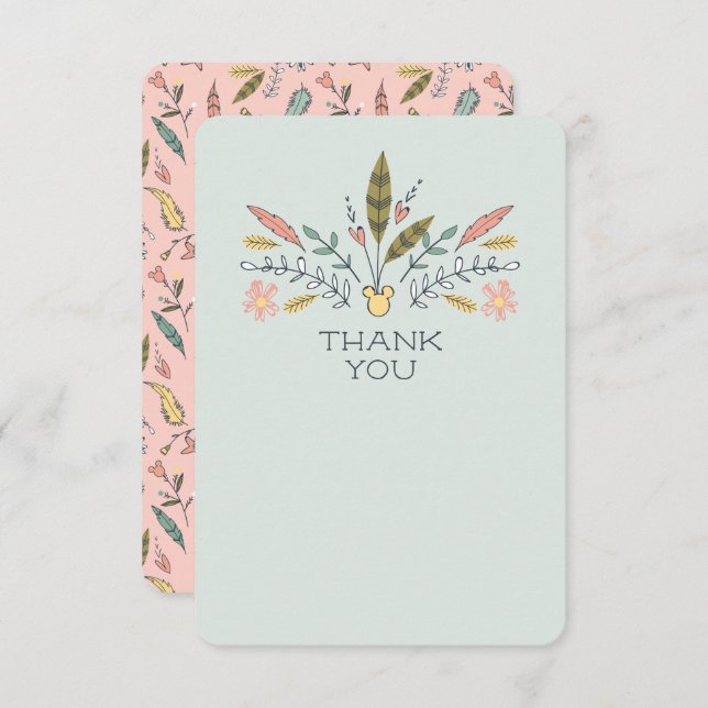 Minnie Mouse Boho Festival Merci de douche (Devant / Derrière)