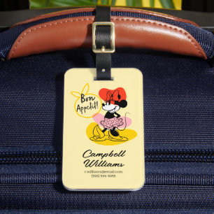 Minnie Mouse Bon Appetit! Add Your Name Luggage Tag