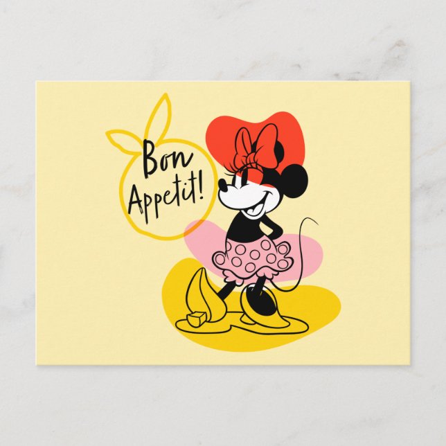 Minnie Mouse | Bon Appetit! Postcard (Front)