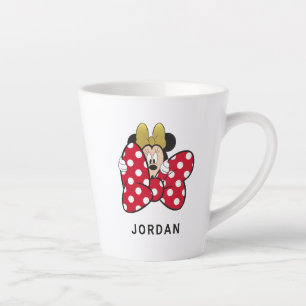 Minnie Mouse   Bow Tie Latte Mug