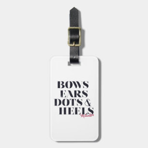 Minnie Mouse Bows Ears Dots & Heels Luggage Tag