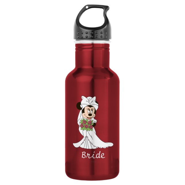 Minnie Mouse | Bride at Wedding 532 Ml Water Bottle (Front)