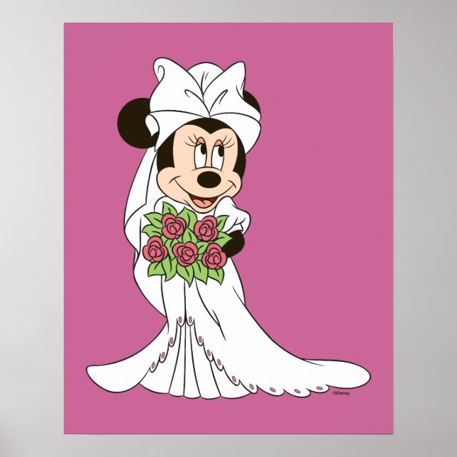 Minnie Mouse | Bride at Wedding Poster (Front)