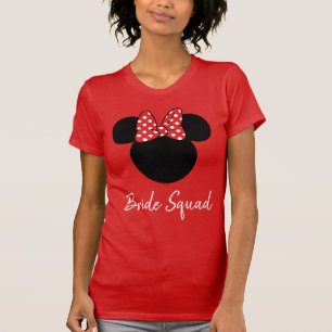 Minnie Mouse   Bride Squad Script T-Shirt