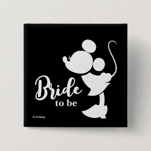 Minnie Mouse Bride to be  2 Inch Square Button