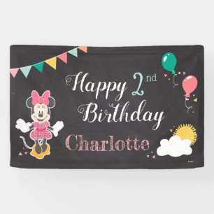 Minnie Mouse Chalkboard Birthday Banner
