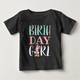 Minnie Mouse Chalkboard Birthday Girl Baby T-Shirt