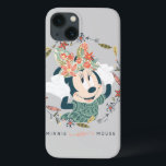 Minnie Mouse | Chase Adventure iPhone 13 Case<br><div class="desc">Disney Fast Fashion - Minnie Mouse with a bow made of flowers,  frames with feathers leaves and flowers.</div>