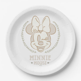 Minnie Mouse Cheer Minimal Infant Doodle Paper Plate