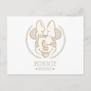 Minnie Mouse Cheer Minimal Infant Doodle Postcard