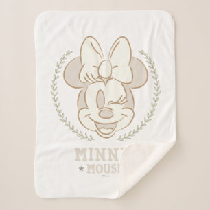 Minnie Mouse Cheer Minimal Infant Doodle Sherpa Blanket