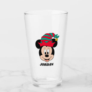 Minnie Mouse   Christmas Elf Hat Glass