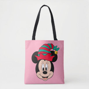 Minnie Mouse   Christmas Elf Hat Tote Bag