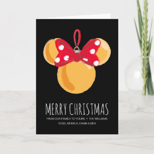 Minnie Mouse Christmas Ornament Holiday Card