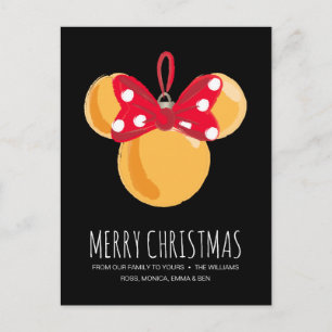 Minnie Mouse Christmas Ornament Holiday Postcard