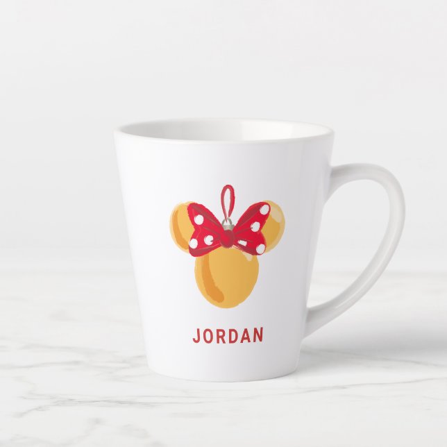 Minnie Mouse Christmas Ornament Latte Mug (Right)