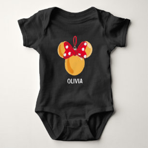 Minnie Mouse Christmas Ornament - Name Baby Bodysuit