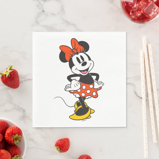 Minnie Mouse Classic Hands on Hips Pose Napkin (Insitu)