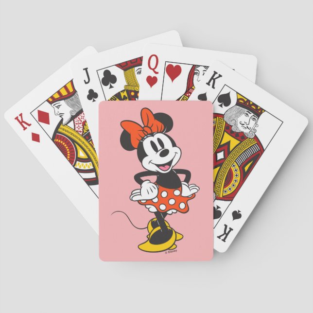 Minnie Mouse Classic Hands on Hips Pose Playing Cards (Back)