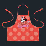 Minnie Mouse Classy Sassy and Flashy Apron<br><div class="desc">Bold, bubbly, and bursting with personality, this vibrant Minnie Mouse design celebrates her iconic style with playful polka dots, cheerful colors, and irresistible charm. Featuring fun lettering and Minnie’s signature wink, this artwork perfectly captures her classy confidence with a sassy twist. Ideal for customizable Zazzle products like t-shirts, tote bags,...</div>
