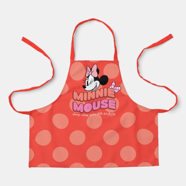 Minnie Mouse Classy Sassy and Flashy Apron (Front)
